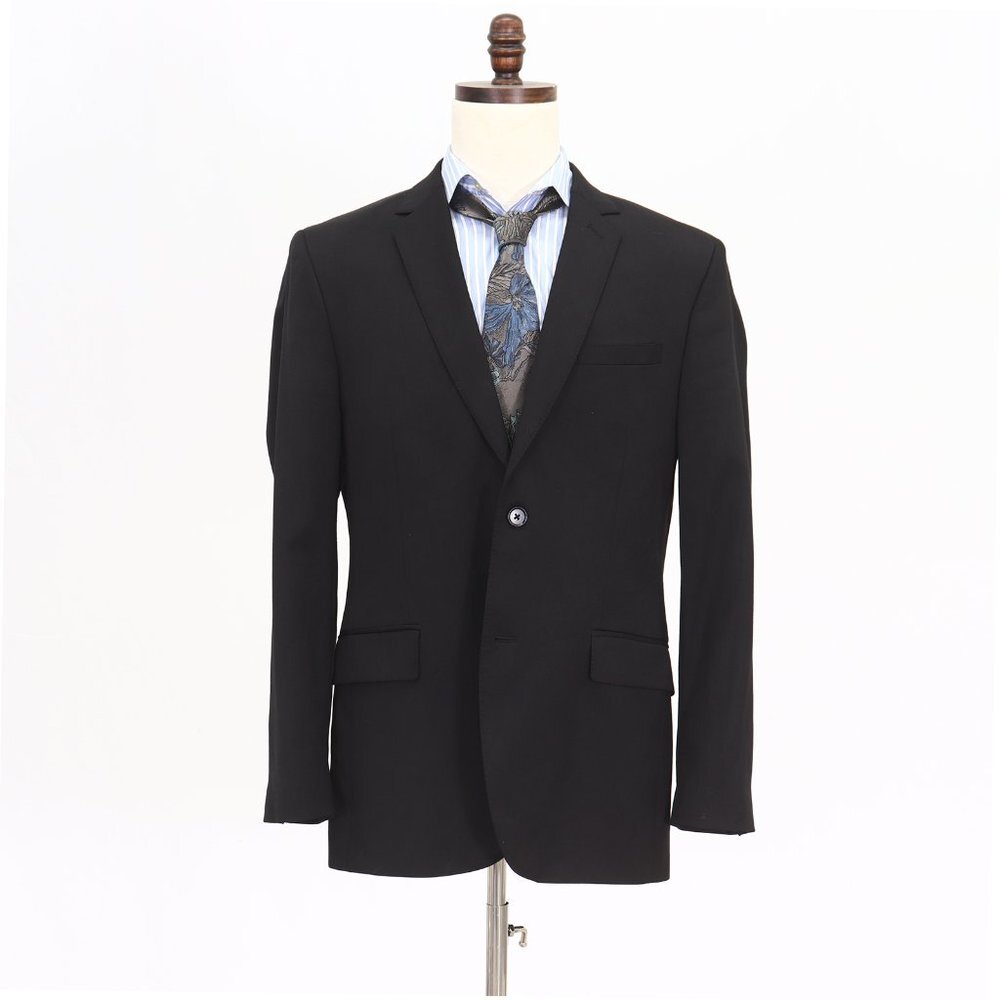Express 42R Black Solid 2-Button Sport Coat Blazer Jacket O146